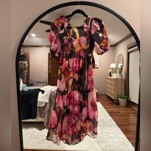 BHLDN Vibrant Floral Midi Dress